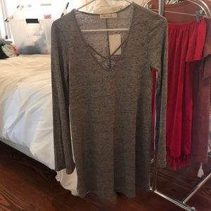 Grey Long Sleeved dress